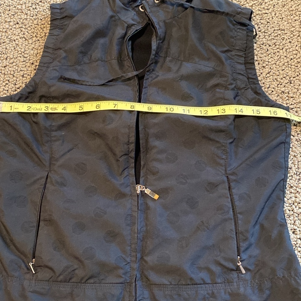 Lucy Fleece Lined Black Polka Dot Zip Up Vest Size Xs In Euc — image 8 of 8